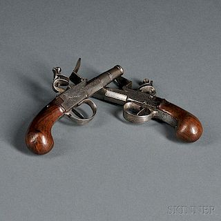 Pair of "Barbar" Boxlock Flintlock Pistols