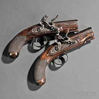 Pair of Nock Flintlock Pistols