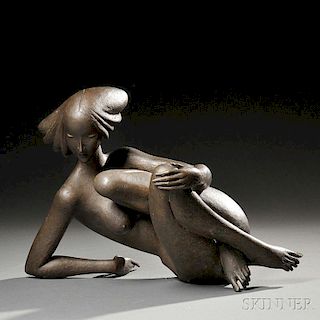 Sergio Capellini (b. 1942) Sculpture of a Reclining Woman