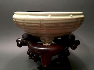 ANTIQUE Chinese LongQuan Footed Bowl/Censer, Yuan-Ming Period(1279-1644)
