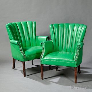 Pair of  Upholstered Armchairs