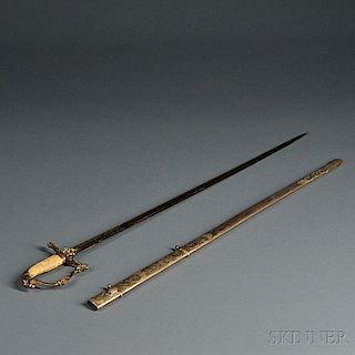 Eagle-pommel Sword and Scabbard