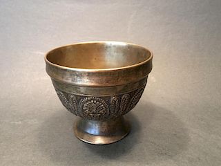 OLD Chinese Brass Bowl Censor, 3 1/2" H x 4 1/4" wide
