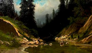 Frederick Ferdinand Schafer, (American/German, 1839-1927), San Lorenzo Creek, Santa Cruz, Mountains