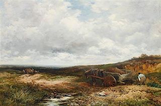 Edmund Morrison Wimperis, (British, 1835-1900), Carting Gravel at Kingwood, 1895