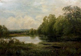 John Clayton Adams, (British, 1840-1906), Water Weeds