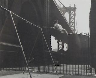 Walter Rosenblum, (American, 1919-2000), Girl on Swing, Pitt Street, New York, 1938