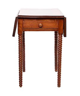 An American Cherry Pembroke Table Height 21 x width 17 1/2 x length 23 1/3 inches