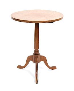 An American Circular Tilt-Top Table Height 26 1/2 x diameter 22 inches