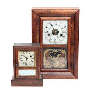 Two American Mantle Clocks, Seth Thomas Height 16 3/4 x width 10 3/4 x depth 4 inches (largest)