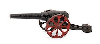 An American Conestoga Co. Cast Iron Big-Bang Toy Model Cannon Length 22 1/2 inches