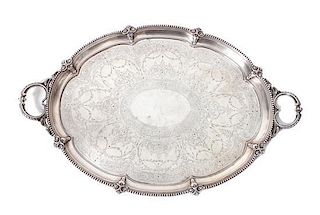 A Victorian Silver Tray, Fenton Brothers, London, 1886,