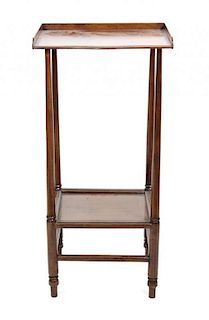 An English Mahogany Wash Stand Height 29 x width 14 1/4 x depth 12 inches