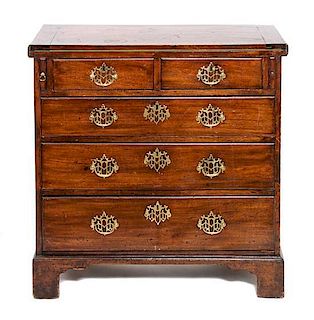 A George III Mahogany Bachelors Chest Height 32 x width 31 1/4 x depth 15 1/8 inches