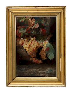 Artist Unknown, (19TH/20TH CENTURY), Still Life with Grapes, together with another grape still life