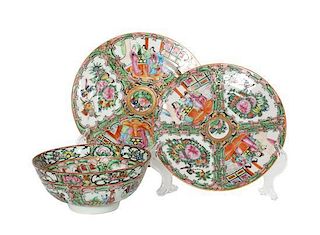 A Collection of Chinese Rose Medallion Porcelain,