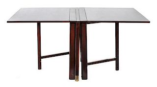 A Bruno Mathsson Maria Style Folding Table Height 28 3/8 x width 9 x depth 35 1/2 inches (folded)