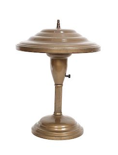 An Industrial Metal Table Lamp Height 14 3/4 inches