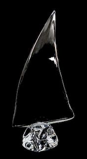 Daum Glass Sculpture Height 16 1/2 inches