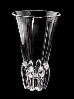 Three Steuben Glass Articles Height of vase 9 3/4 inches