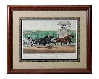 CURRIER & IVES Height 19 1/2 x width 27 1/2 inches (sight)