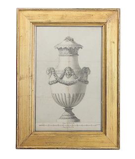 A French Architectural Engraving Height 12 1/2 x width 8 1/2 inches