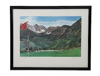A Lithograph Celebrating the Sixth Annual Jerry Ford Invitational, Vail, Colorado Height 15 3/4 x width 23 3/4 inches