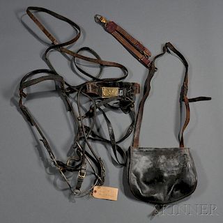 Reins, Bit, and Belt of General Francis S. Dodge, and a Commercial Haversack