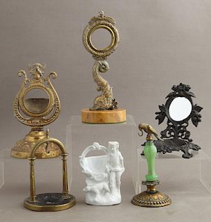 Group of Six Pocket Watch Holders, 19th and 20th c