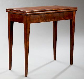 French Louis XVI Style Carved Mahogany Games Table