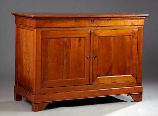 French Louis Philippe Carved Cherry Sideboard, mid