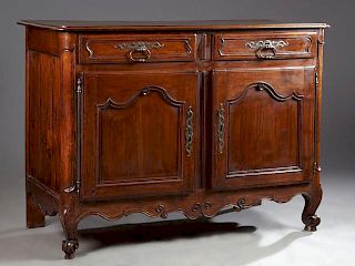French Provincial Louis XV Style Carved Cherry Sid