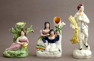 Three Staffordshire Pieces, 19th c., consisting of
