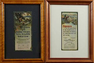 Two Advertising Calendars, 1922 and 1926, the 1922