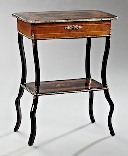 Ormolu Mounted Marquetry Inlaid Work Table, c. 188