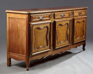 French Louis XV Style Carved Walnut Sideboard, 20t