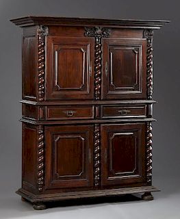 French Louis XIII Style Carved Walnut Homme Debout