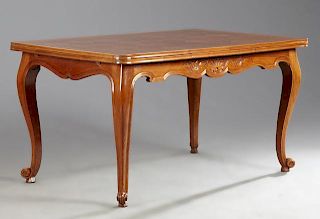 French Louis XV Style Parquetry Inlaid Cherry Draw