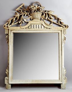 Louis XVI Style Giltwood Overmantel Mirror, 20th c
