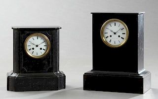 Two Clocks- A Black Slate example, time and strike