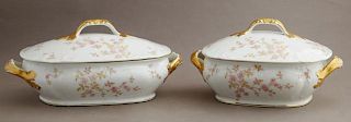Two Limoges Covered Vegetable Dishes, early 20th c
