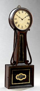 Early American Banjo Clock, 19th c., perhaps by Ho