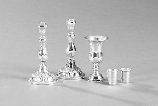 Group of Five Silver Pieces, c. 1900, consisting o