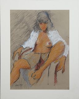 Don Wright (1938-2007), "Seated Nude Woman," 1998,