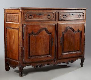 French Louis XV Style Carved Cherry Sideboard, mid