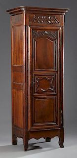 French Restoration Carved Walnut Bonnetiere, early