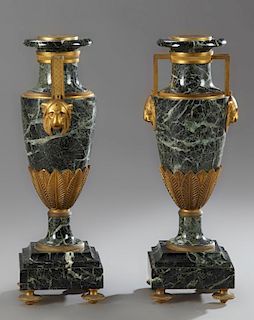 Pair of French Empire Style Bronze Mounted Baluste
