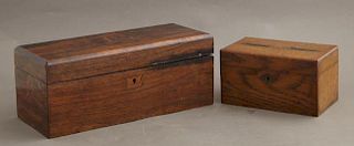 Two English Boxes, early 20th c., one a rosewood t
