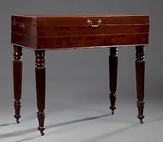 English Carved Mahogany Bagatelle Table, late 19th