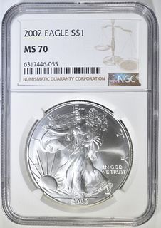 2002 AMERICAN SILVER EAGLE NGC MS-70